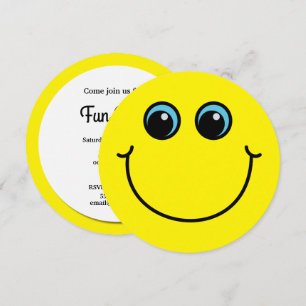 Invitación sonriente amarilla del fiesta de la