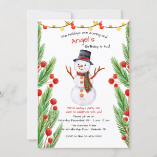 Invitación sonriente de Snowman