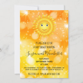 Invitación Sonriente Personalizado neutral de género Sun Baby