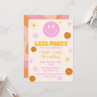 Invitación sonriente retro
