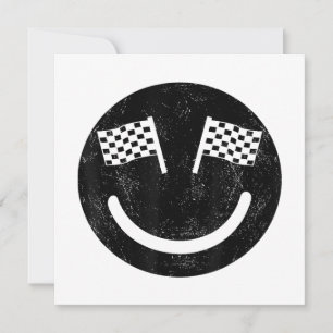 Invitación Sonrisa de carreras para fiestas de autos de carre