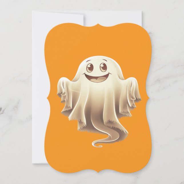 Invitación Sonrisa fantasma de Halloween (Anverso)