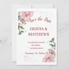 Invitación Sonrojarse en flor: Una celebración Boda en rosa