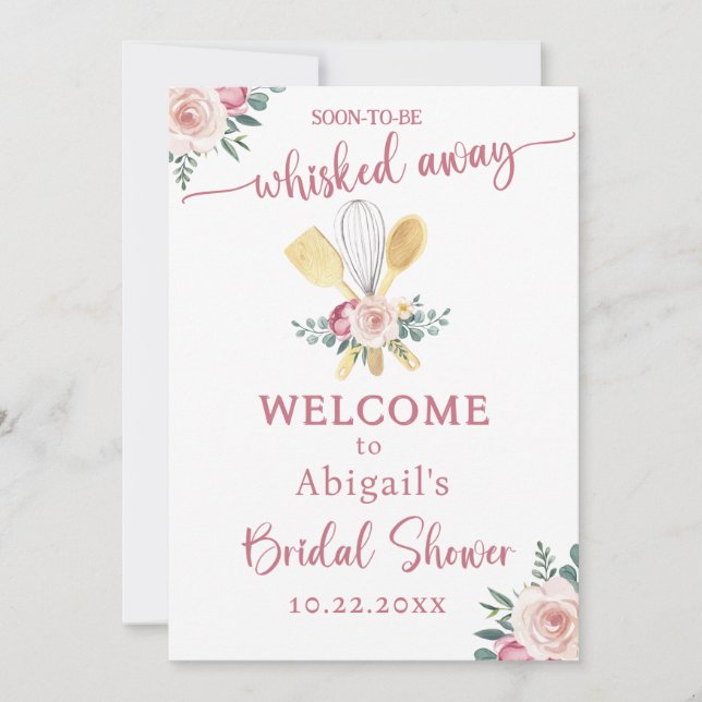 INVITACIÓN SOON TO BE WHISKED AWAY BRIDAL SHOWER (Anverso)