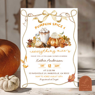 Invitación Sopa de calabaza de coqueta de baño de otoño