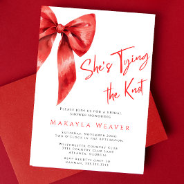 Invitación Sopa roja está atando la ducha nupcial