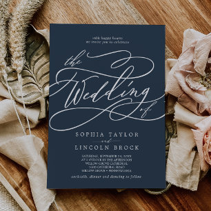 Invitación SOPHIA Boda de la Marina de Guerra de Otoño Formal