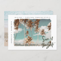 SOPHIA | Island Beach Tropical Palm Save the Date
