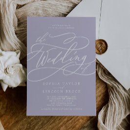 Invitación SOPHIA Lavender Purple Minimal Boho simple Boda