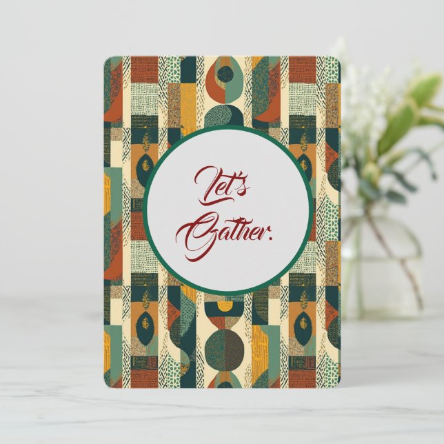 Invitación Sophisticated Soulful (Anverso de pie)