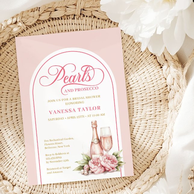 Invitación Sophisticated Watercolor Blush Bridal Invitation (Sophisticated Watercolor Blush Bridal Invitation)