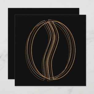 Invitación soplo de frijol de café