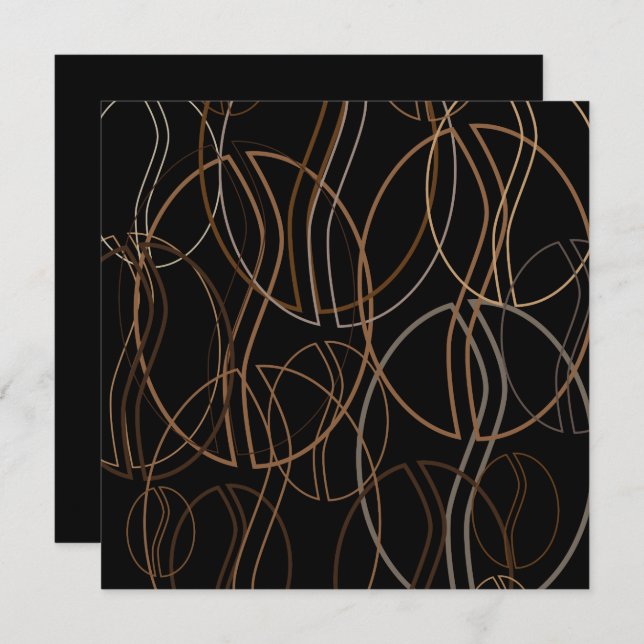 Invitación soplo de frijol de café (Anverso / Reverso)