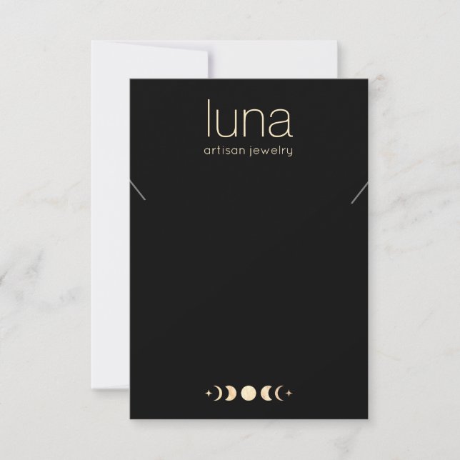 Invitación Soporte de pantalla de collar de fase lunar grande (Anverso)
