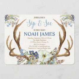 Invitación Sorba y vea la reunión y salude el boho de la