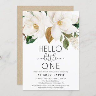 Invitación Sorba y vea rústico floral blanco neutral del