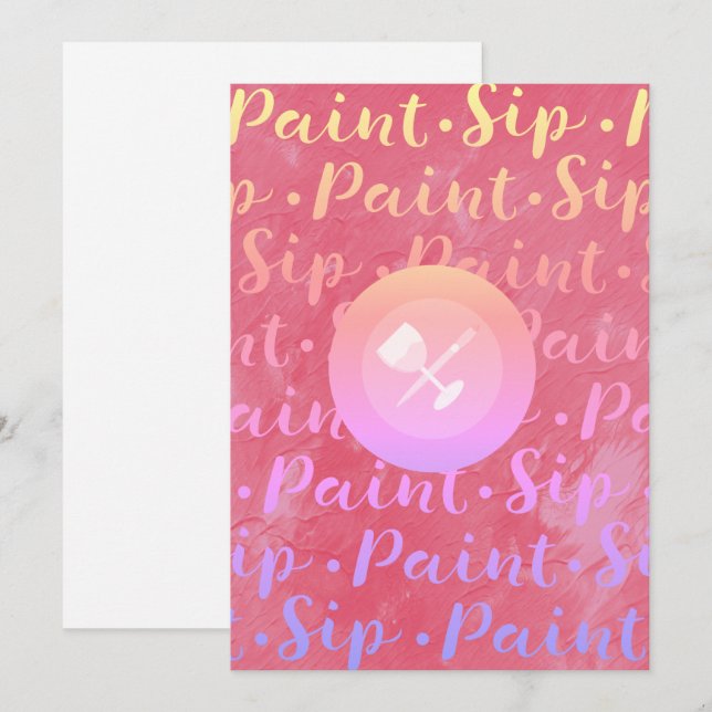 Invitación Sorbo y pintura (Anverso / Reverso)