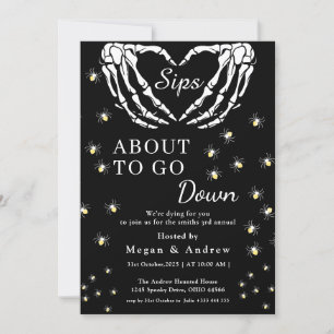 Invitación sorbos a punto de bajar Fiesta Halloween