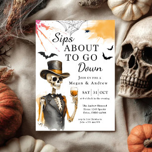 Invitación sorbos a punto de bajar Fiesta Halloween