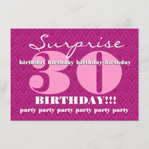 Invitación Sorprenda a la trigésima fiesta de cumpleaños