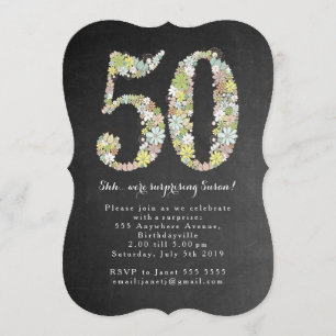 Invitación Sorprenda el 50.o número 50 que la fiesta de