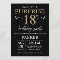 Sorprenda el décimo octavo negro y oro de la