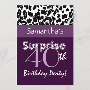 Invitación SORPRENDA el leopardo púrpura G801 del 40.o