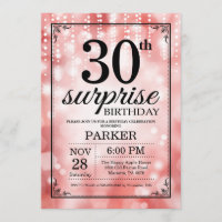 Sorprenda el purpurina rojo de la trigésima