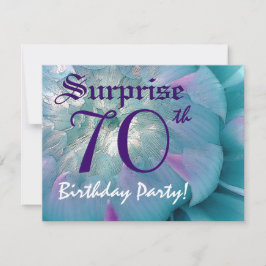 Invitación SORPRENDA la 70.a dalia azul y púrpura S001 del