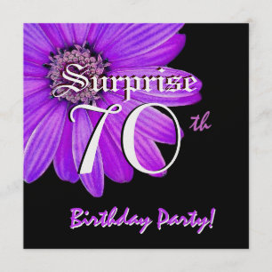 Invitación SORPRENDA la 70.a margarita púrpura G300 de la