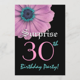 Invitación SORPRENDA la trigésima margarita del rosa de la