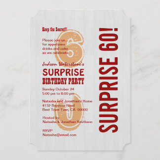 Invitación SORPRENDA moderno la madera blanqueada 60.o