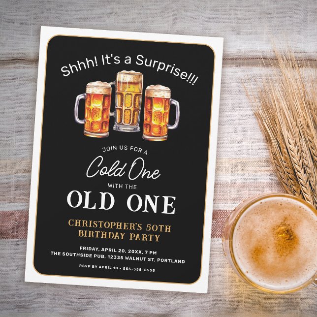 Invitación Sorprende con una fría cerveza con Old One Beer po (Subido por el creador)