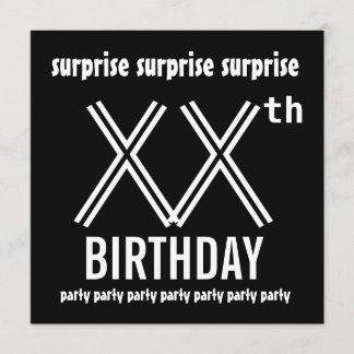 Invitación SORPRENDENTE Año blanco del Personalizado del part