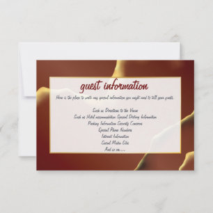 Invitación Sorprendente Fab Boda Inky Earthtone Red Resumen