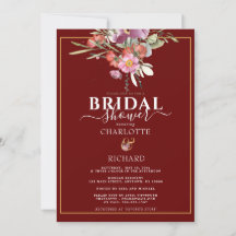 Sorprendente lluvia floral rosa con oro y ampersan