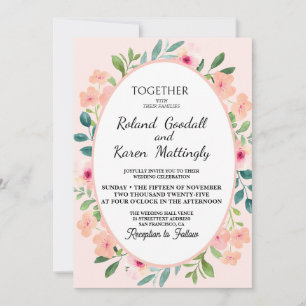 Invitación Sorprendente matriz de Boda floral
