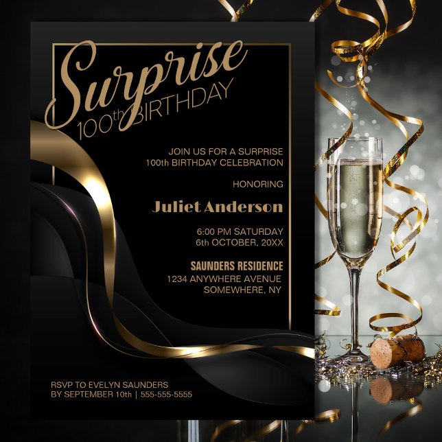 Invitación Sorpresa 100.º Fiesta de oro negro (Subido por el creador)