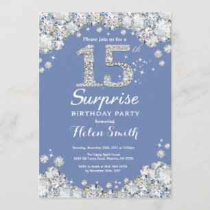 Invitación Sorpresa 15° Diamante Plateado de la Marina de cum