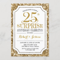 Sorpresa 25 Aniversario de Boda - Oro Blanco