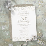 Invitación Sorpresa 30 aniversario Boda Hearts Confetti<br><div class="desc">Con delicados corazones de amor confetti. Personalice con su especial información fiesta de 30 años de aniversario de perlas en letras de moda. Diseñado por Thisisnotme©</div>