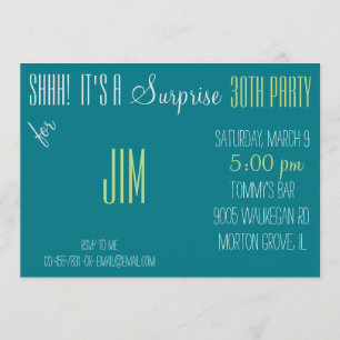 Invitación Sorpresa 30 cumpleaños