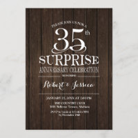 Sorpresa 35º Aniversario de Boda Madera