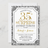 Sorpresa 35 Aniversario de Boda - Plata Oro