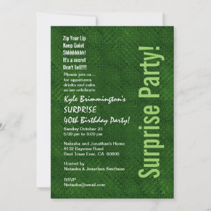 Invitación SORPRESA 40 cumpleaños Kelly Green H351