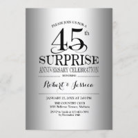 Sorpresa 45 Aniversario de Boda - Plata