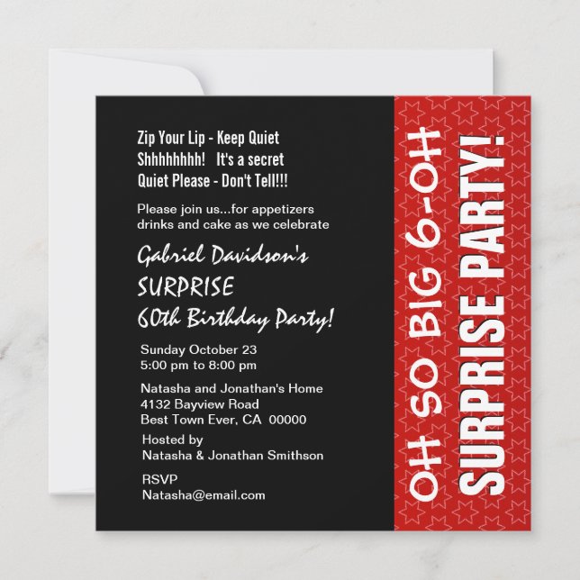 Invitación SORPRESA 60º aniversario de las Estrellas Rojas Q0 (Anverso)