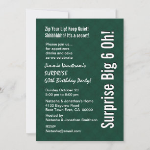 Invitación SORPRESA 60 cumpleaños del bosque moderno F002
