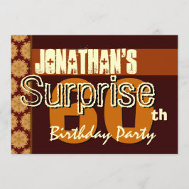 Invitación Sorpresa 60 Cumpleaños Save the Date Gold