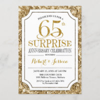 Sorpresa 65 Aniversario de Boda - Oro Blanco